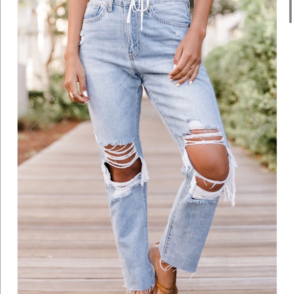 Pink Lily Mom Jeans